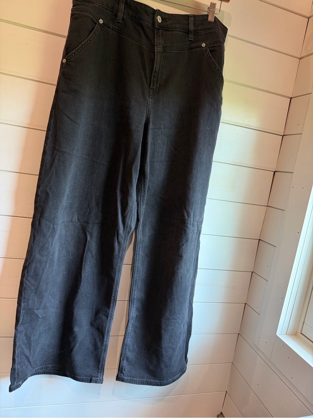 American Eagle Outfitters Black Wide-Leg Jeans